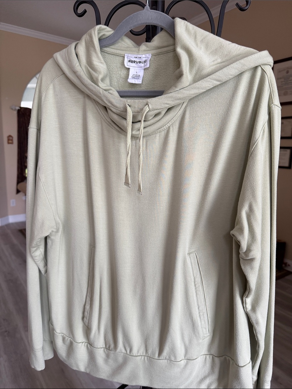 Republic Light Sage Green Hooded Pullover